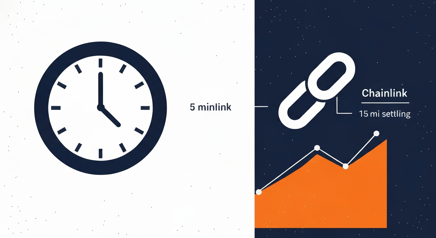 Polymarket 超短期預測市場交易量破 40 億美元，整合 Chainlink(LINK) 預言機後日均成交飆至 1.53 億美元